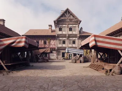 Medieval Modular Town 3D model