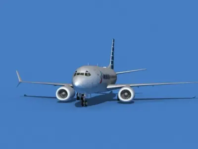 Boeing 737 MAX 7 American Airlines 3D model