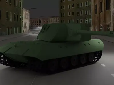 E-100 Super Heavy Tank Free low-poly 3D model