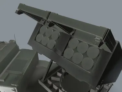 Multiple Launch Rocket System M270 Low-poly 3D model