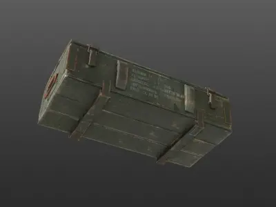 Ammo Crate PBR  3d Model  Low-poly 3D model