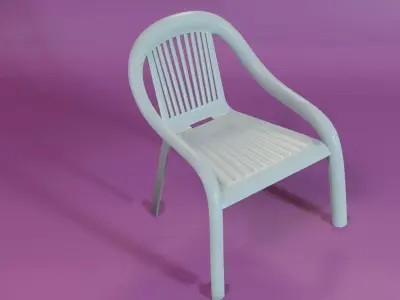 plastic chair Low-poly 3D model purchase