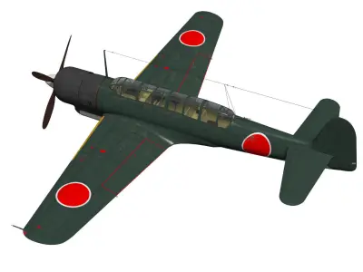 Nakajima C6N Saiun Kai MYRT 3D model