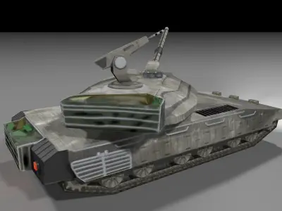 Merkado Tank Low-poly 3D model
