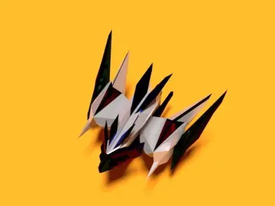 Low Poly Little Hero Jet Spaceship Hero Free low-poly 3D model