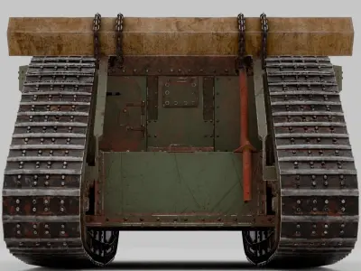 British Mark 4 Tank Female 3D model