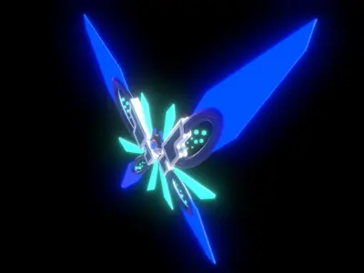 Mechanic Wing Low-poly 3D model