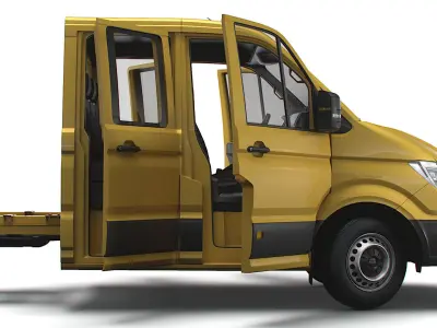 MAN TGE Chassis DoubleCab L3 HQInterior 2023 3D model
