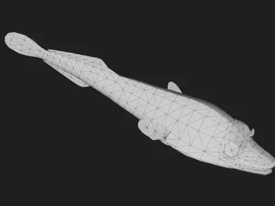 Suckerfish Low-poly 3D model