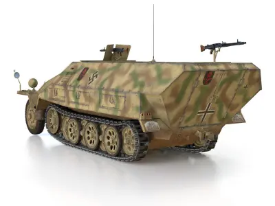SDKFZ 251 Ausf D - Half-track - Pz-Art-Rgt 103 3D model