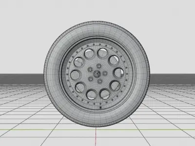 Alfa Romeo SZ 1989 Wheel 3D Model 3D model