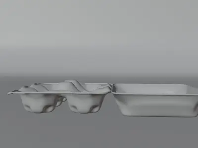 Rigged Egg Box 3D Model Including 6 Easter Eggs Low-poly 3D model