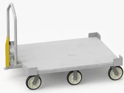 Towable Cart 01 Large Empty and Full 3D model