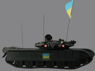 T-90 Main Battle Tank -2 Versions- UA and RU 3D model