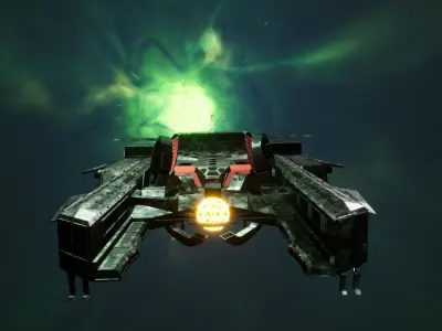 Waverider Spaceship 3D Model from CW DCs Legends of Tomorrow Low-poly 3D model