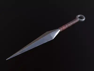 Kunai sword Free low-poly 3D model