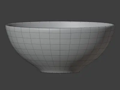 Woodem Bowl Free low-poly 3D model
