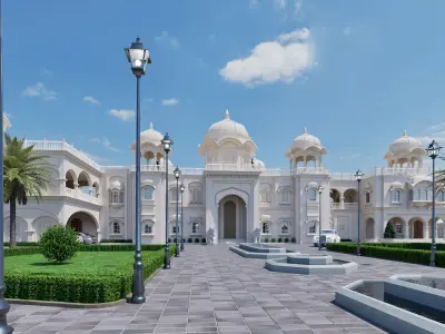 Rajasthani heritage Haweli 3D model