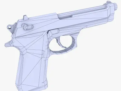 Beretta M9 Pistol Low-poly 3D model purchase
