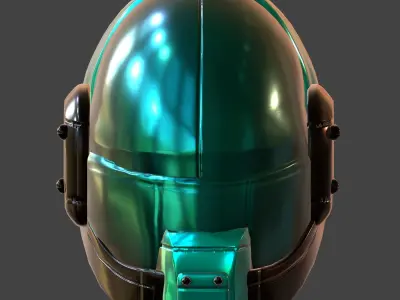 Gas mask helmet 3d model scifi Low-poly  Low-poly 3D model 572