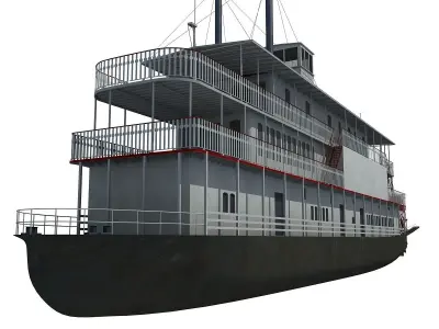 Old Steam Boat 3D model