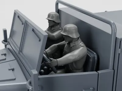 Sd Kfz 11-2 Decontamination and Sd Kfz 11-3 Chemical warfare 3D print model