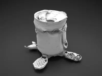 Destroyed OTR-21 SS-21 Scarab Tochka-U Photoscan Game Ready Low-poly 3D model