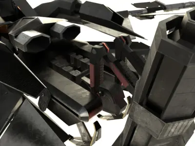 Space Fighter - PBR Game-Ready Low-poly 3D model