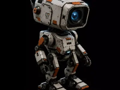 Cinematic Sci Fi Industrial Robot GameReady 3D model