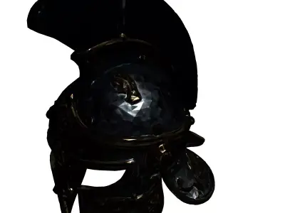 Roman Centurion Helmet with Crest Low-poly 3D model
