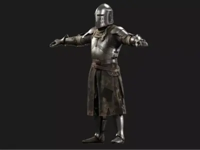 Elite Vanguard Knight Rigged Low-poly 3D model