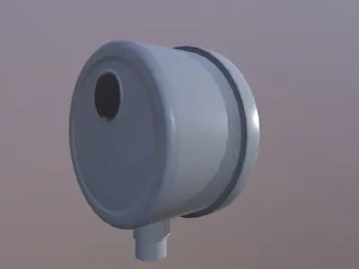 Pressure Gauge Meter Low-poly 3D model