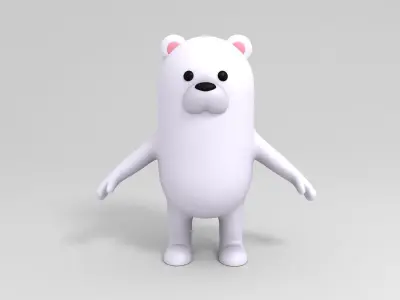 Polar Bear Character 3D model