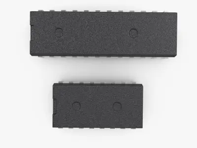 Computer chips 3D model