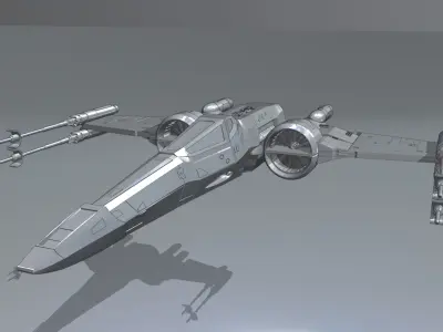 x-wing T-70 3D model