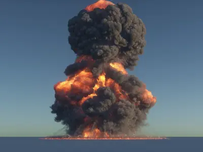 Big Gasoline Explosion 3D model