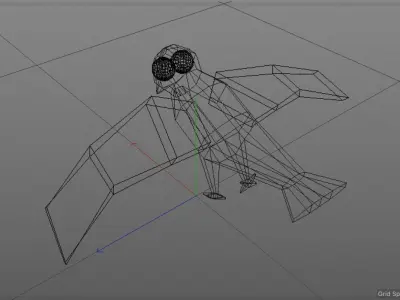 Origami Bird 3D model