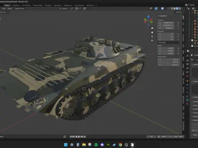 BMP2 TANK Free low-poly 3D model