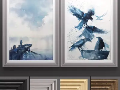 Art Frame 688 Low-poly 3D model