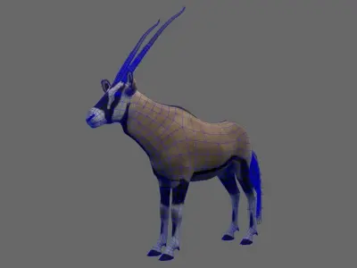 African Oryx Low-poly 3D model