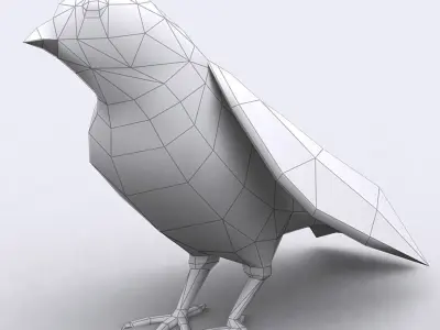 3DRT - Sparrow Low-poly 3D model