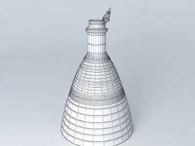 Engine bottle with stripe Free 3D model