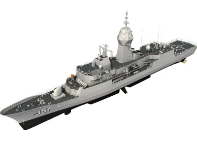 ANZAC MEKO Class Frigate HMAS ARUNTA FFH 151 3D model