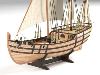 LaNina ship low-poly Low-poly 3D model