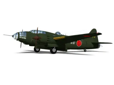 Mitsubishi G4M Betty Type24 otsu 3D model