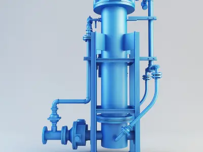 T Type NA pump Low-poly 3D model