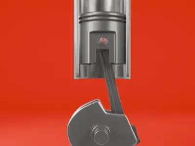 Animated Piston 3D model