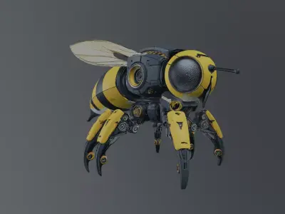 robot bee 3D model get