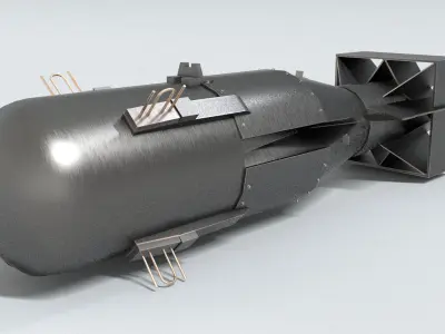 laos Nuclear Bomb Low-poly 3D model