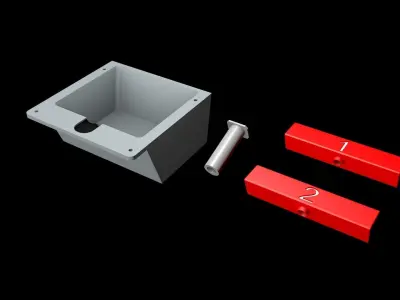 EMBRAER E1 OVERHEAD - DUMMY FIRE LEVER MECHANISM 3D print model